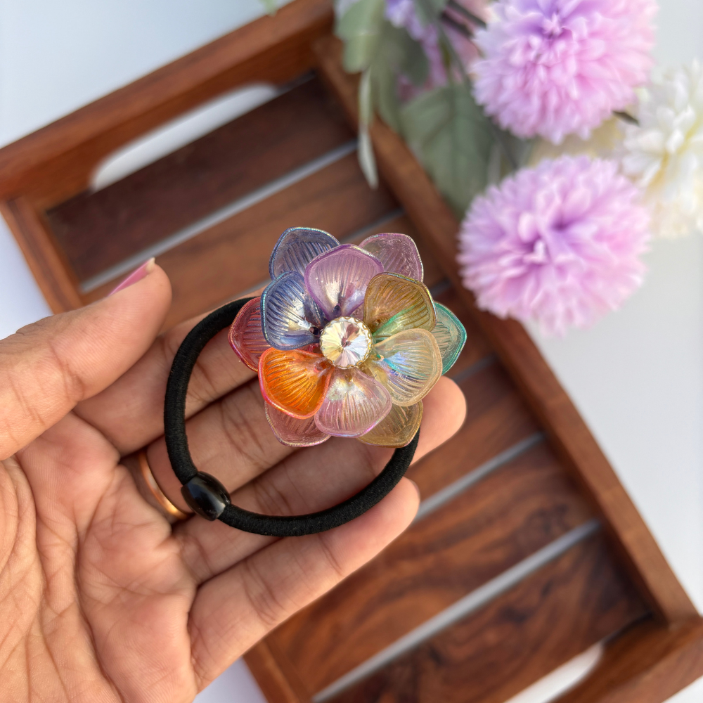Crystal Bloom Hair Tie