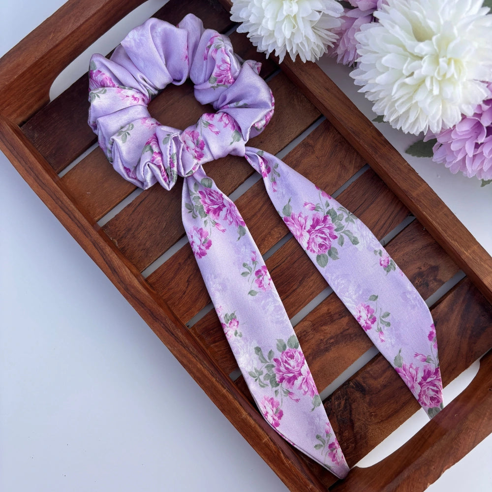 Lavender Bloom tail scrunchie