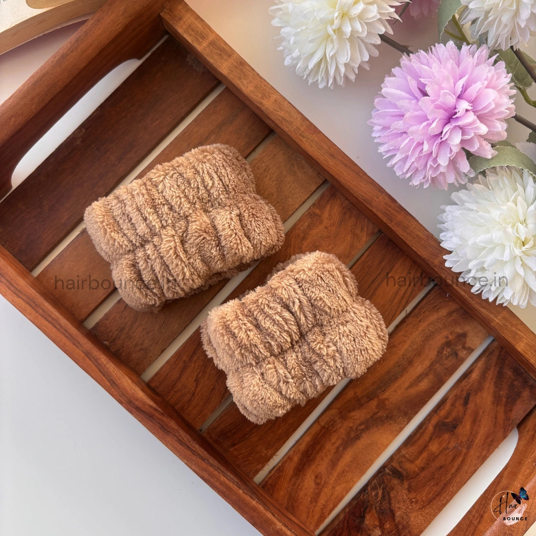 Plush Anti-Splash Wrist Bands – Pack of 2