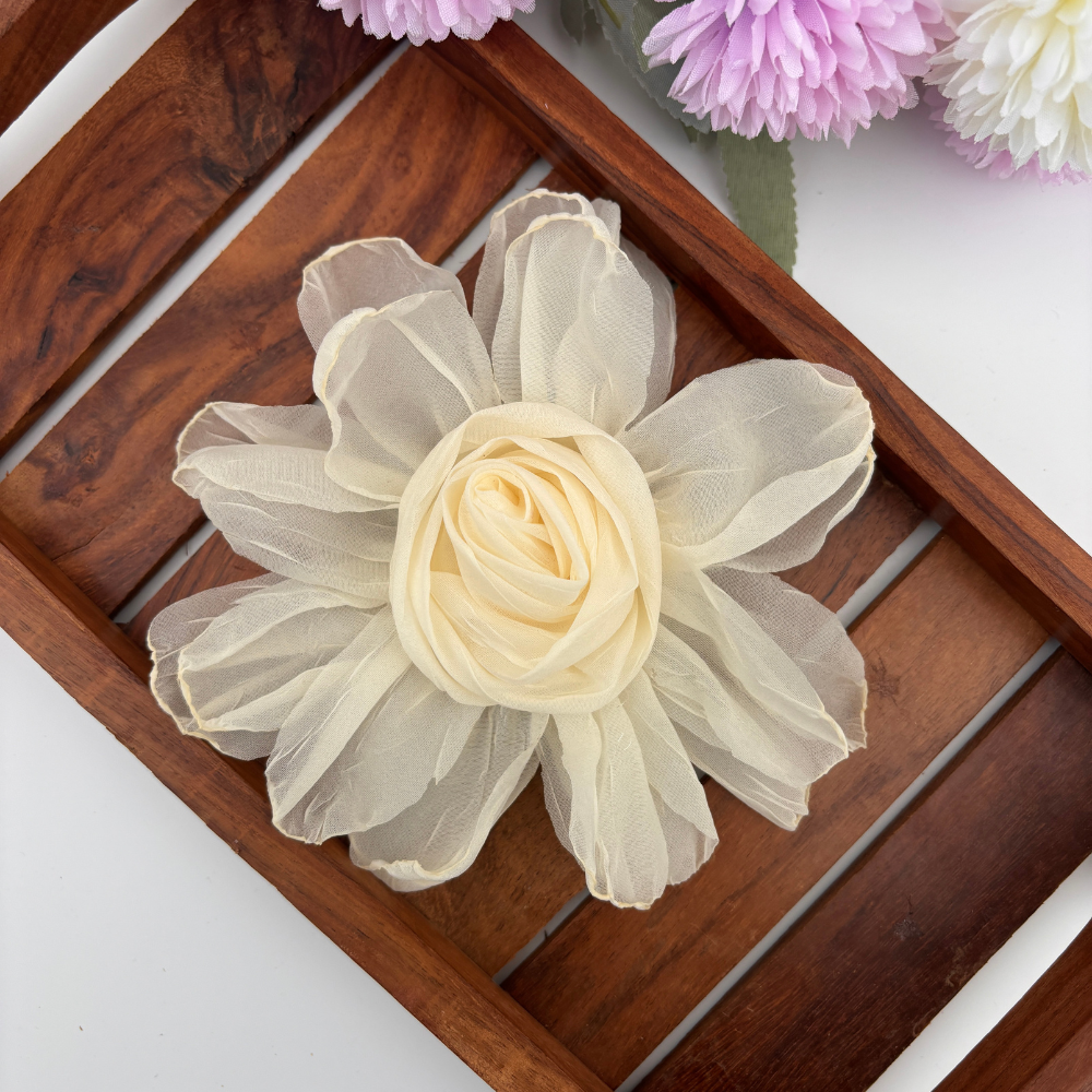 Dusty Rose Layered Flower Hair Clip