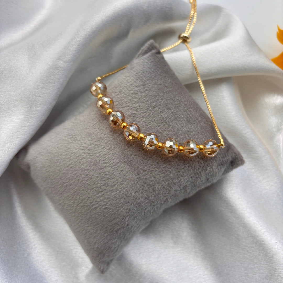Gleam Crystal Bead Bracelet – Adjustable