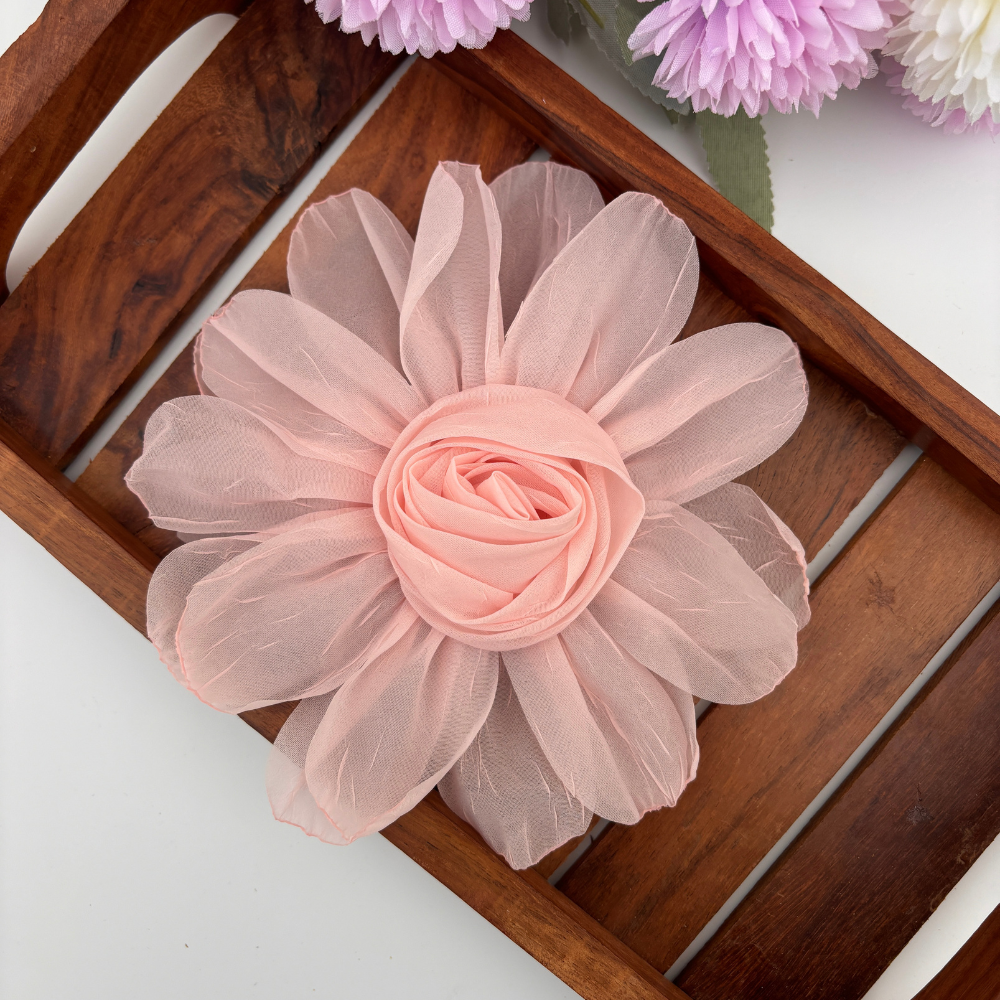 Dusty Rose Layered Flower Hair Clip