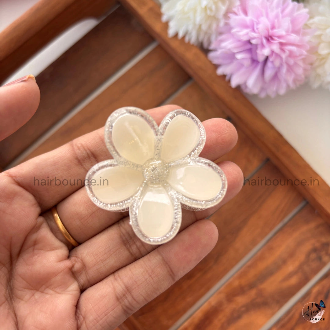 Crystal Blossom Pastel Hair Claw – Small