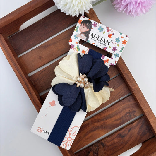 Dual Colour Flower Newborn Headband