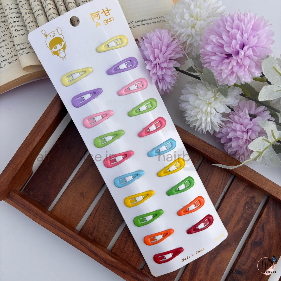 Classic Snap Hair Clips for Women & Girls – Pack of 20 | Everyday Styling Hair Accessories / Small