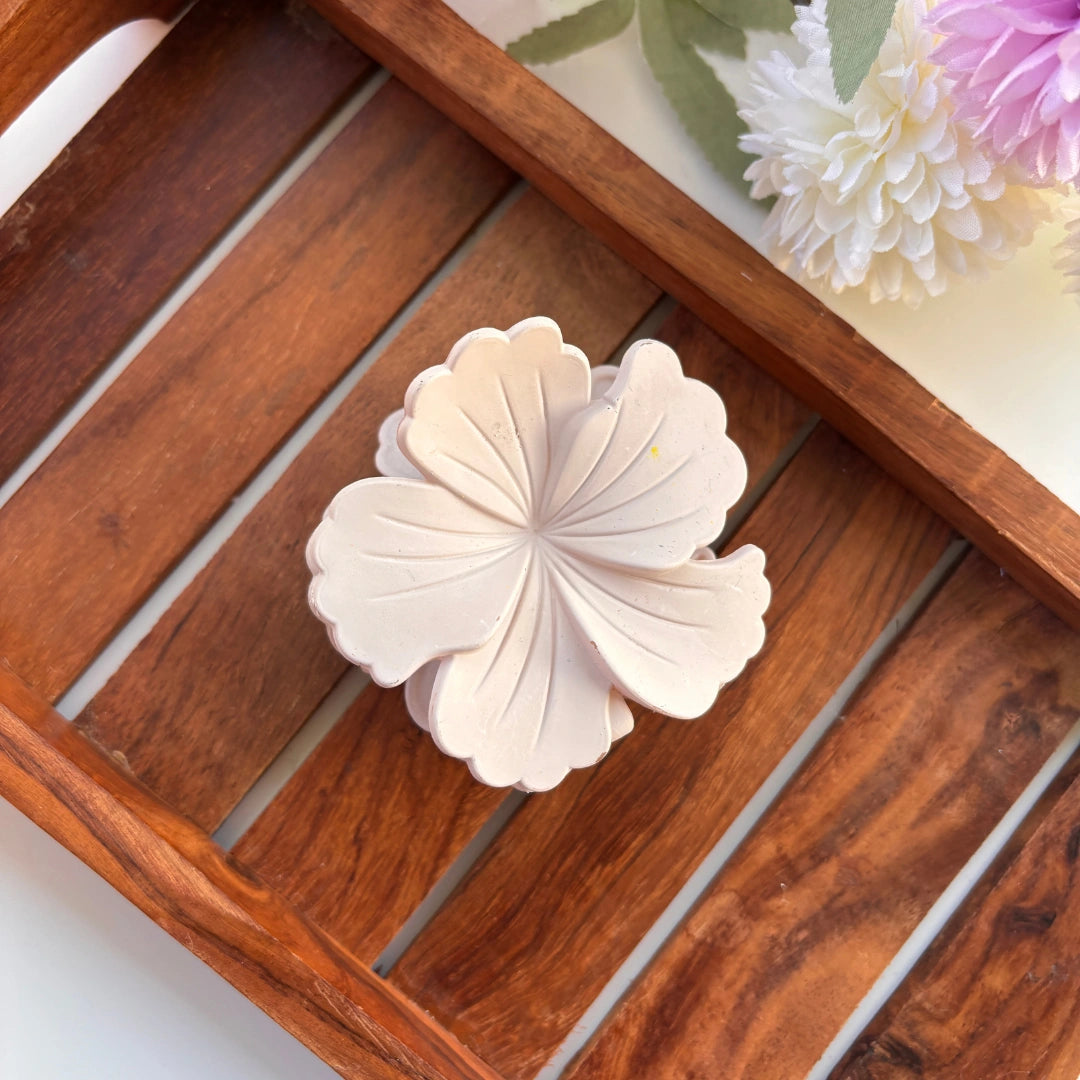 Matte Finish Hibiscus Hair Claw - Large