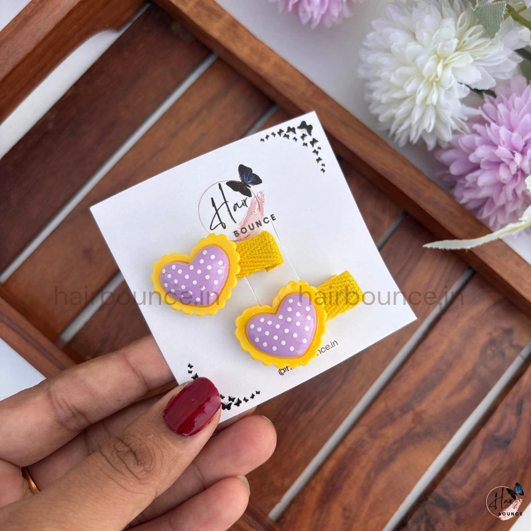 Sweetheart Polka Dot Kids Alligator Clips – Pack of 2