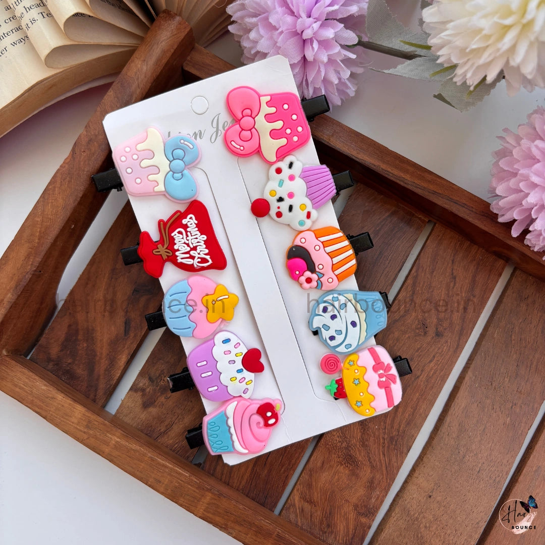 Rainbow Playtime Kids Hair Clip Set