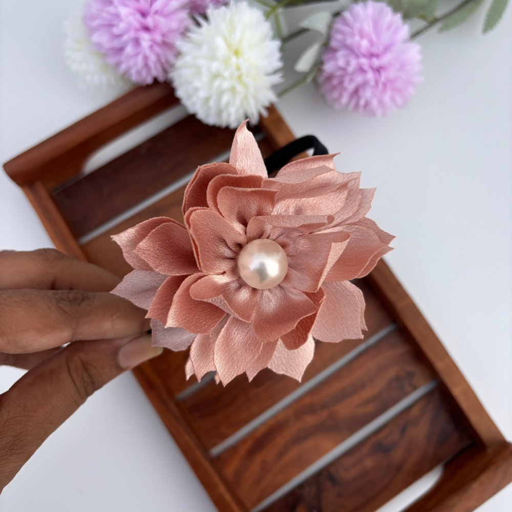 Satin Bloom Pearl Headband