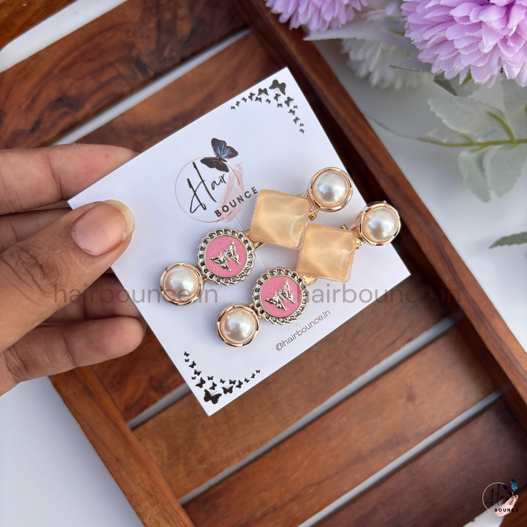 Blush Charm Hair Clip Set