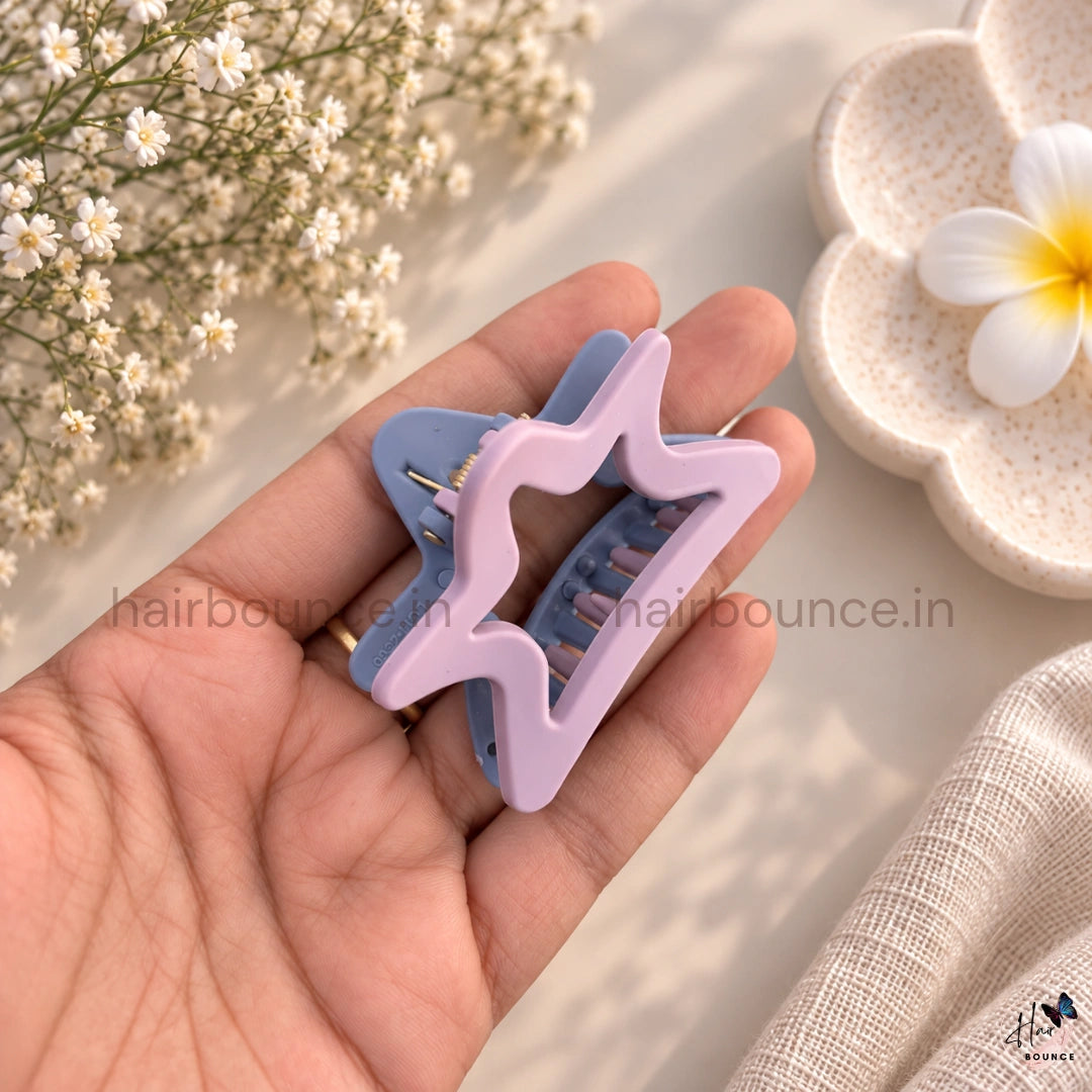 Dual Colour Star Hair Claw - Medium