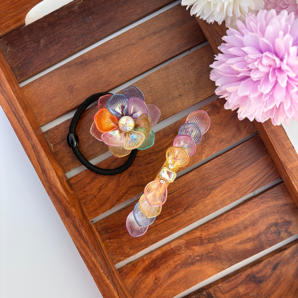 Rainbow Bloom Hair Set