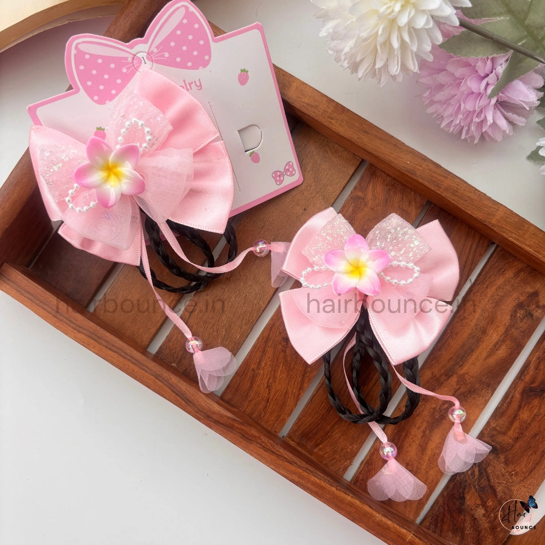 Blossom Braid Bow Alligator Clips – Pack of 2