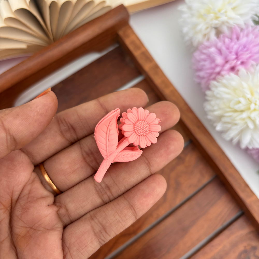 Colourful Sunflower Hair Claw - Small