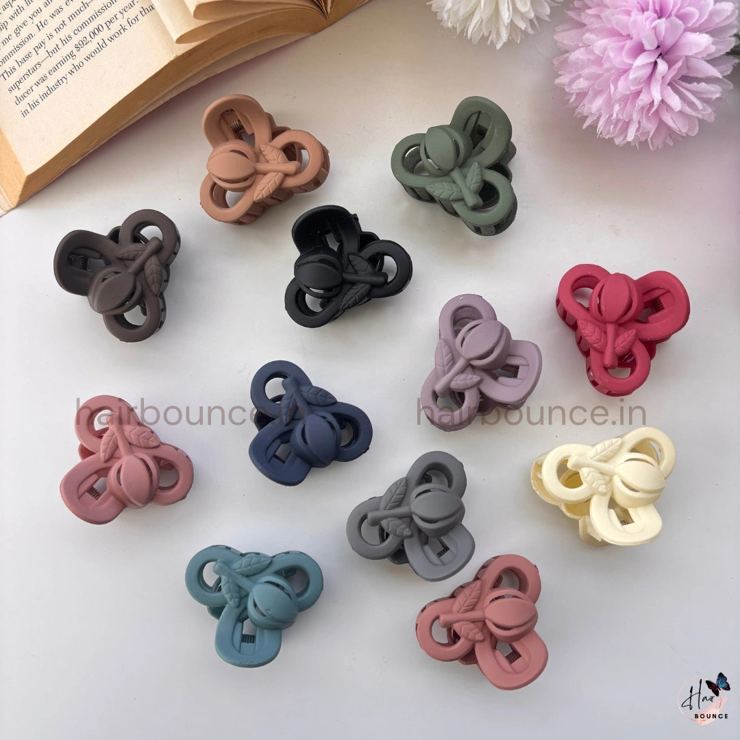Tulip Petal Mini Hair Claw Set – Pack of 2 (Assorted Colours)