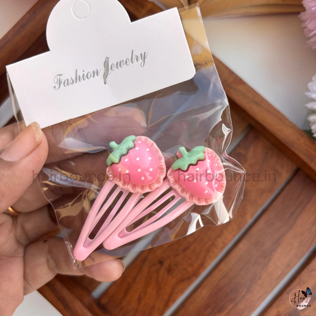 Cute Fruit & Flower Kids Hair Clips