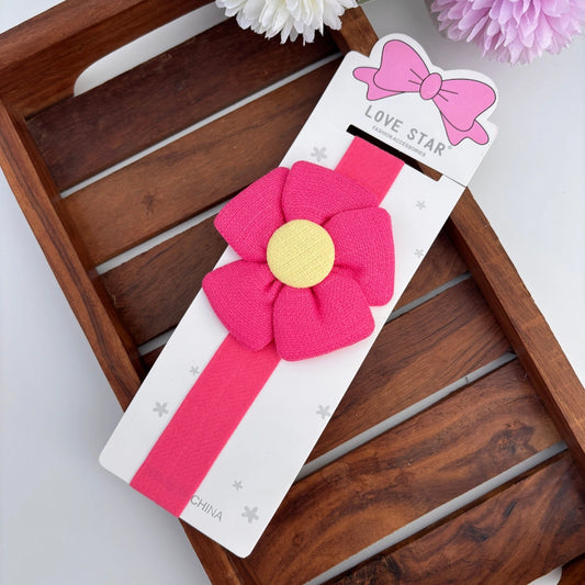 Five Petal Smooth Flower Newborn Headband