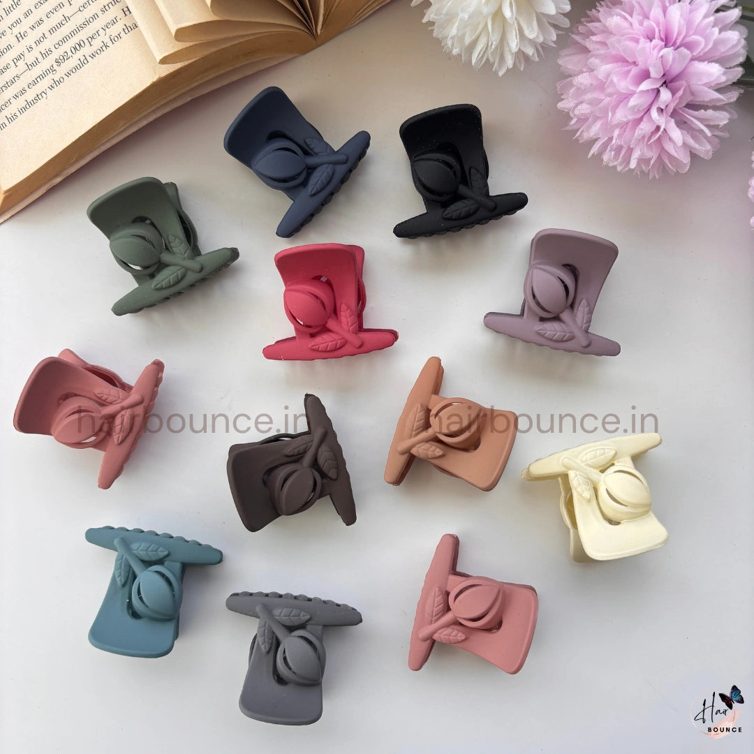 Tulip Edge Mini Hair Claw Set – Pack of 2 (Assorted Colours)