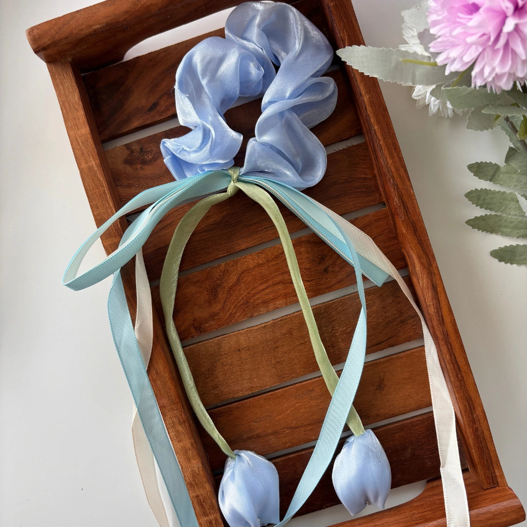 Tulip Ribbon Scrunchie