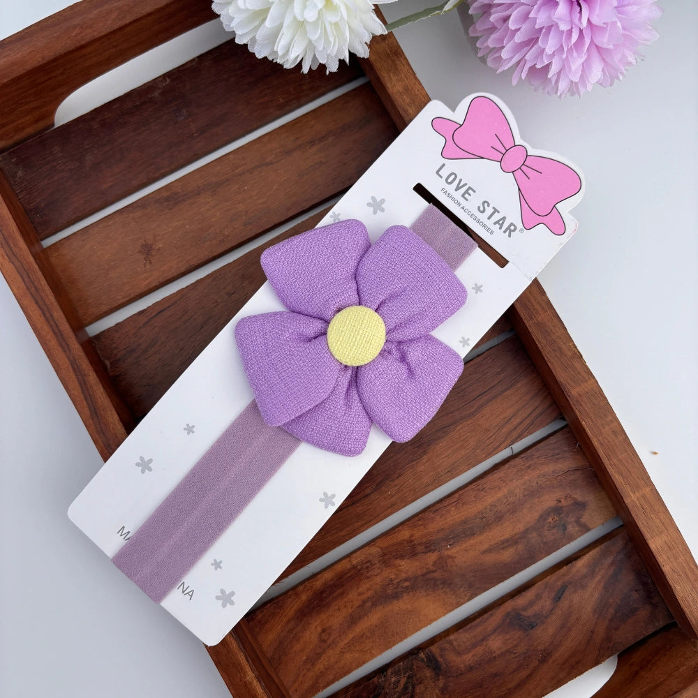 Five Petal Smooth Flower Newborn Headband