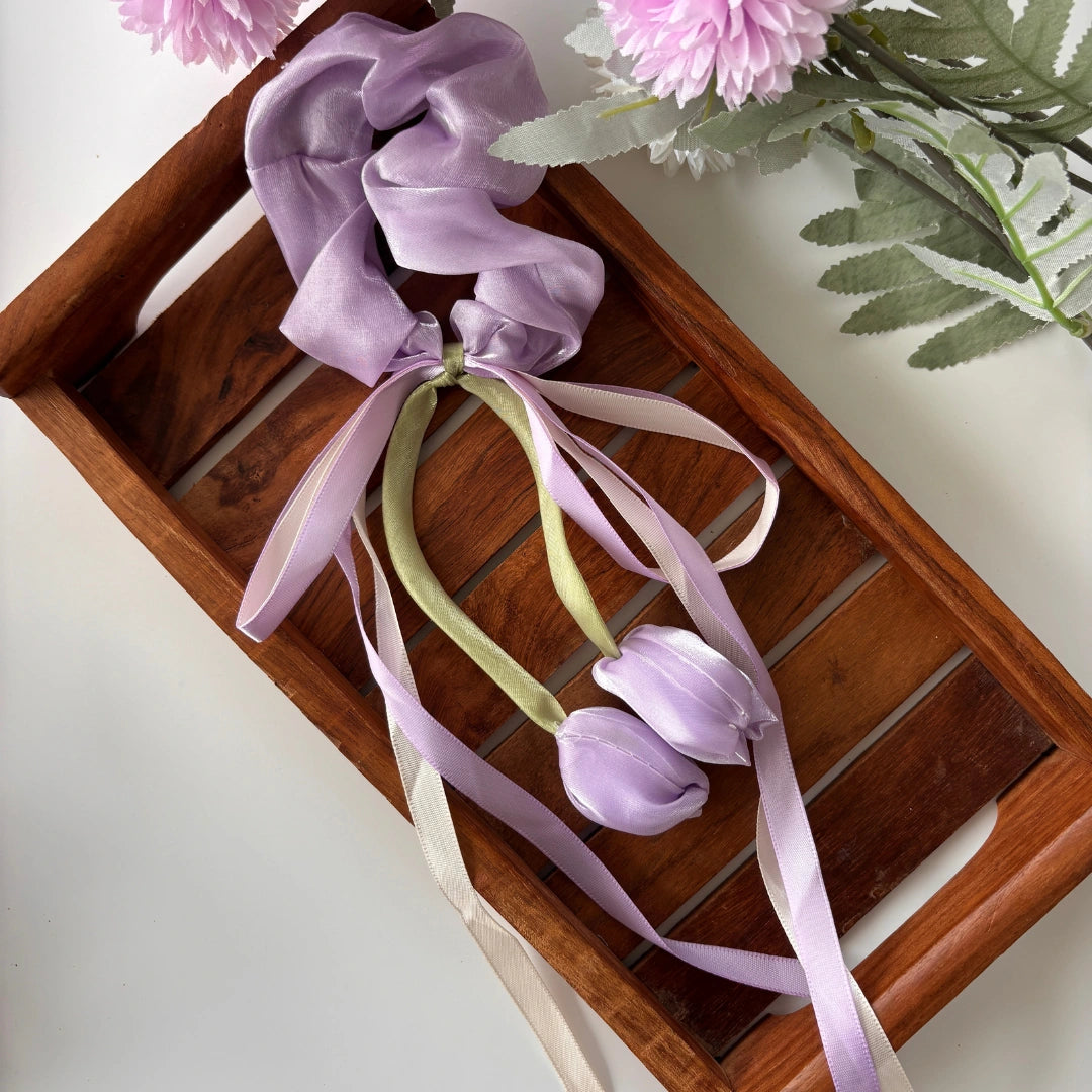 Tulip Ribbon Scrunchie