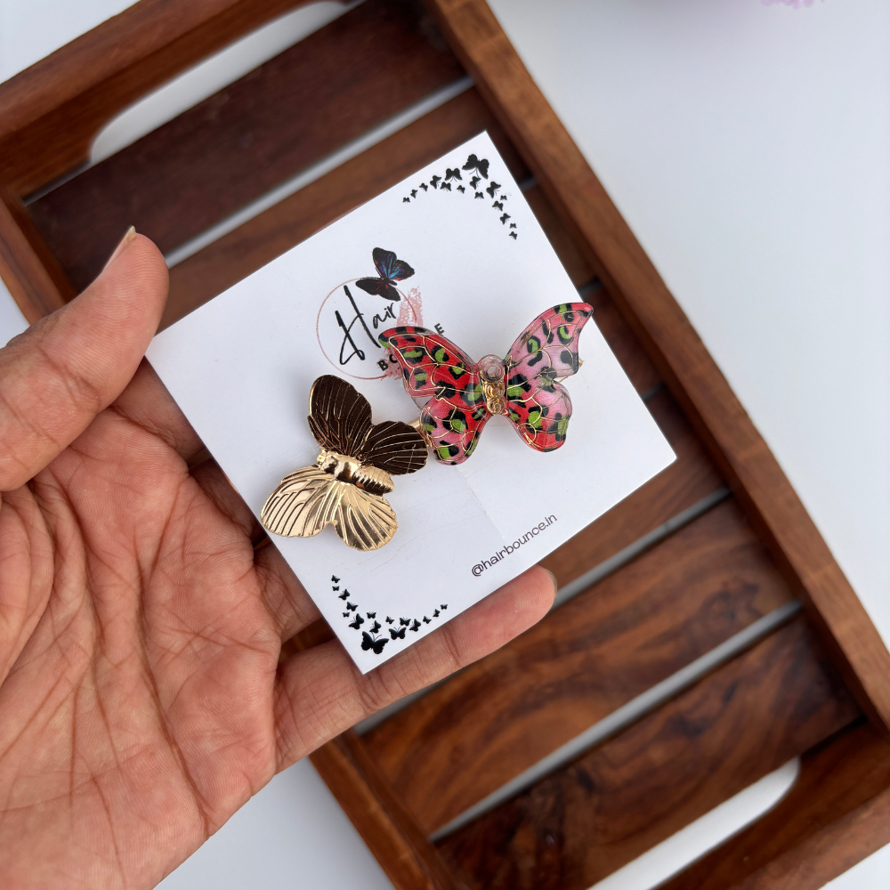 Twin Bloom Butterfly Clip