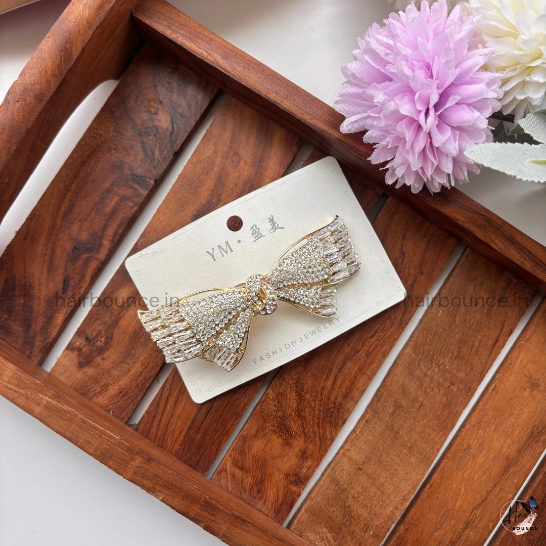 Premium Bow Crystal Center Clip