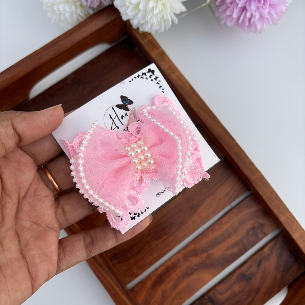 Grace Pearl Bow Clip