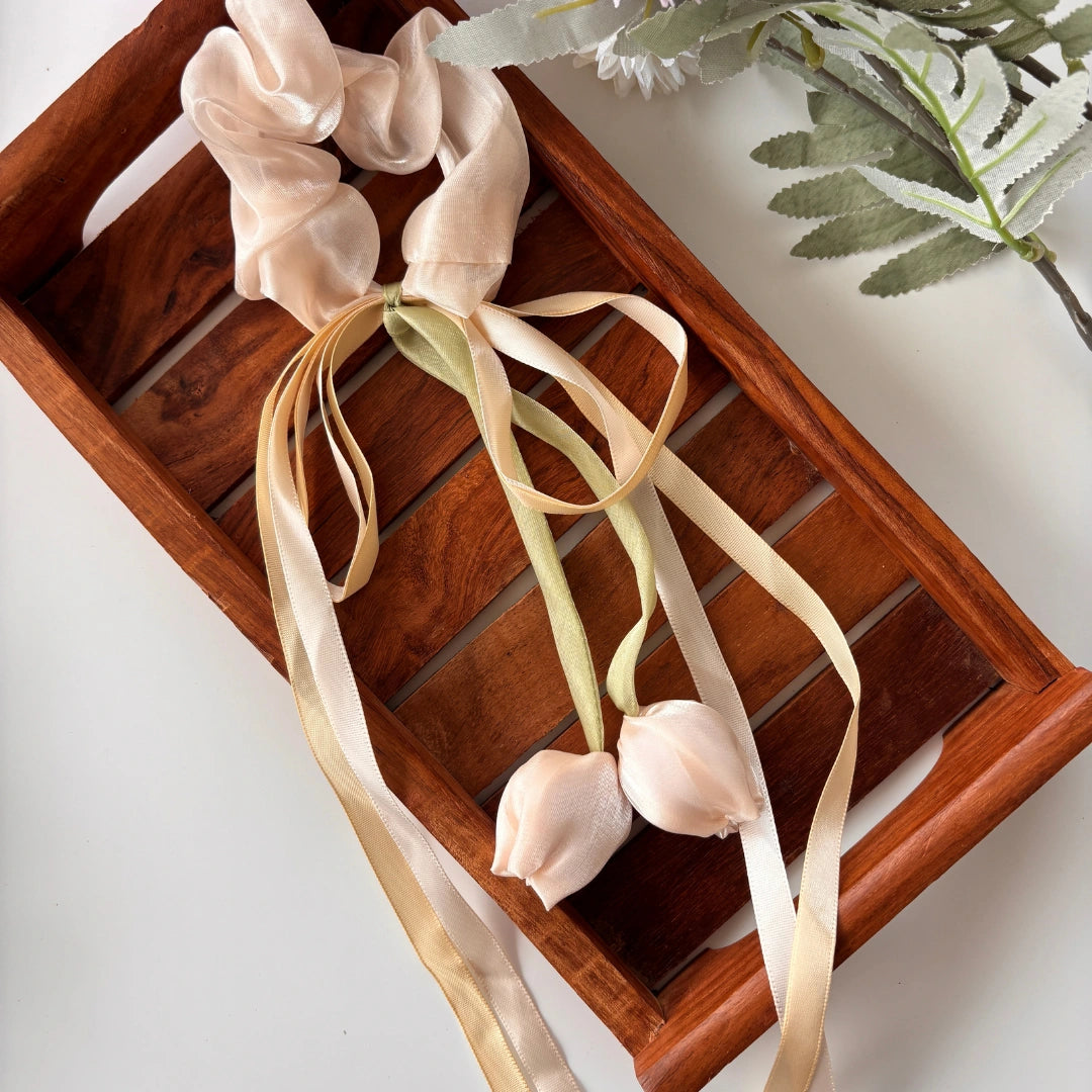 Tulip Ribbon Scrunchie