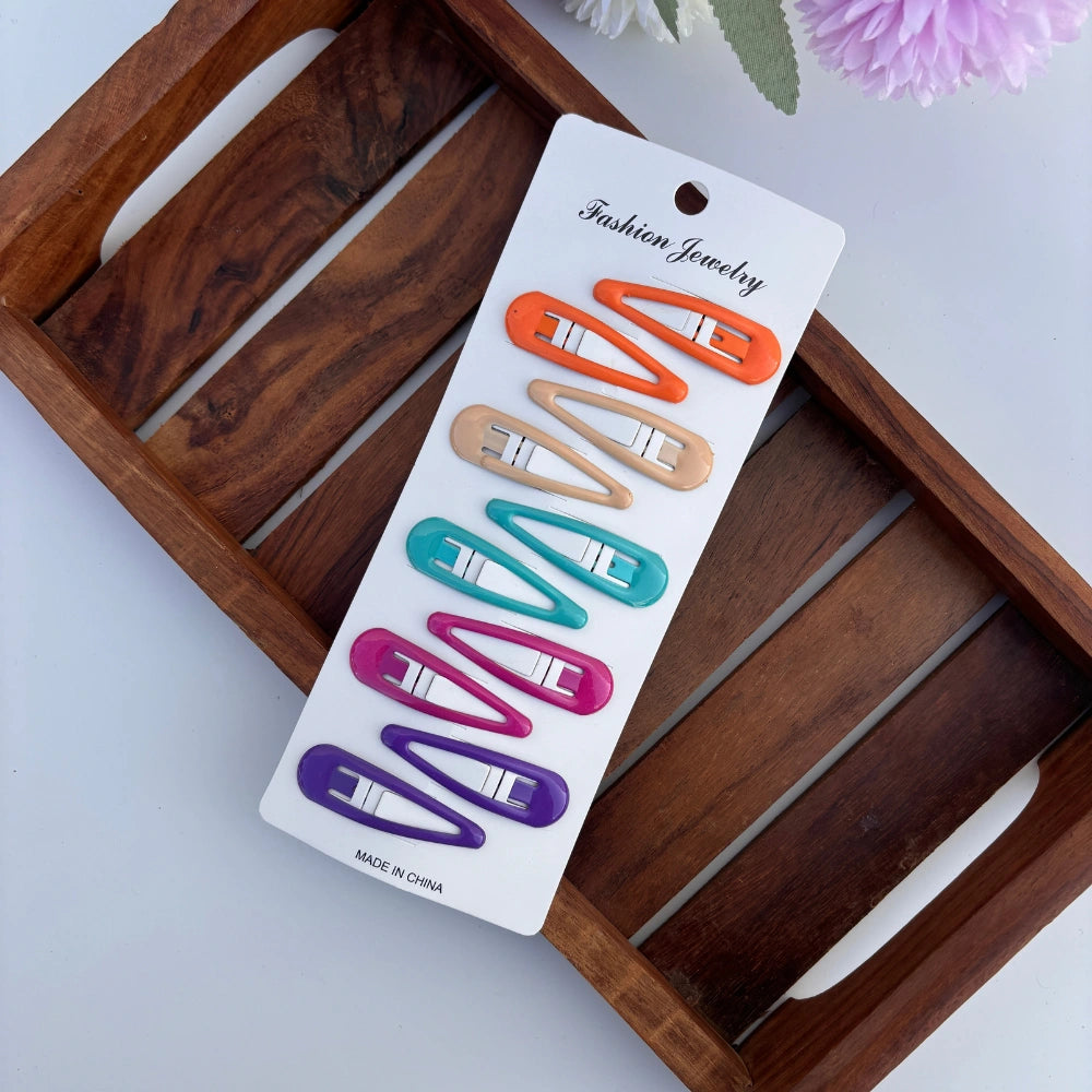 Tic Tac Hair Clips - Bright Orange Mix