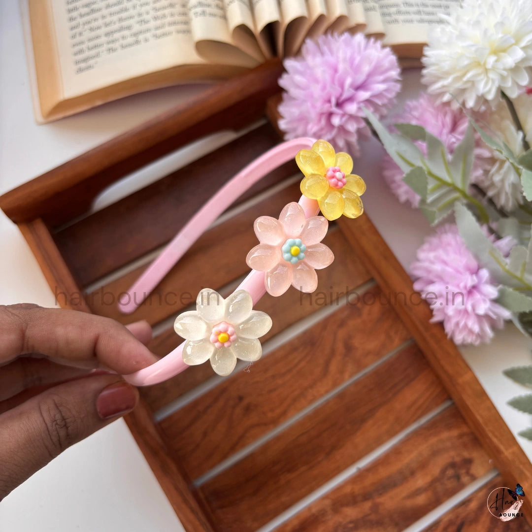 Pastel Daisy Flower Kids Headband