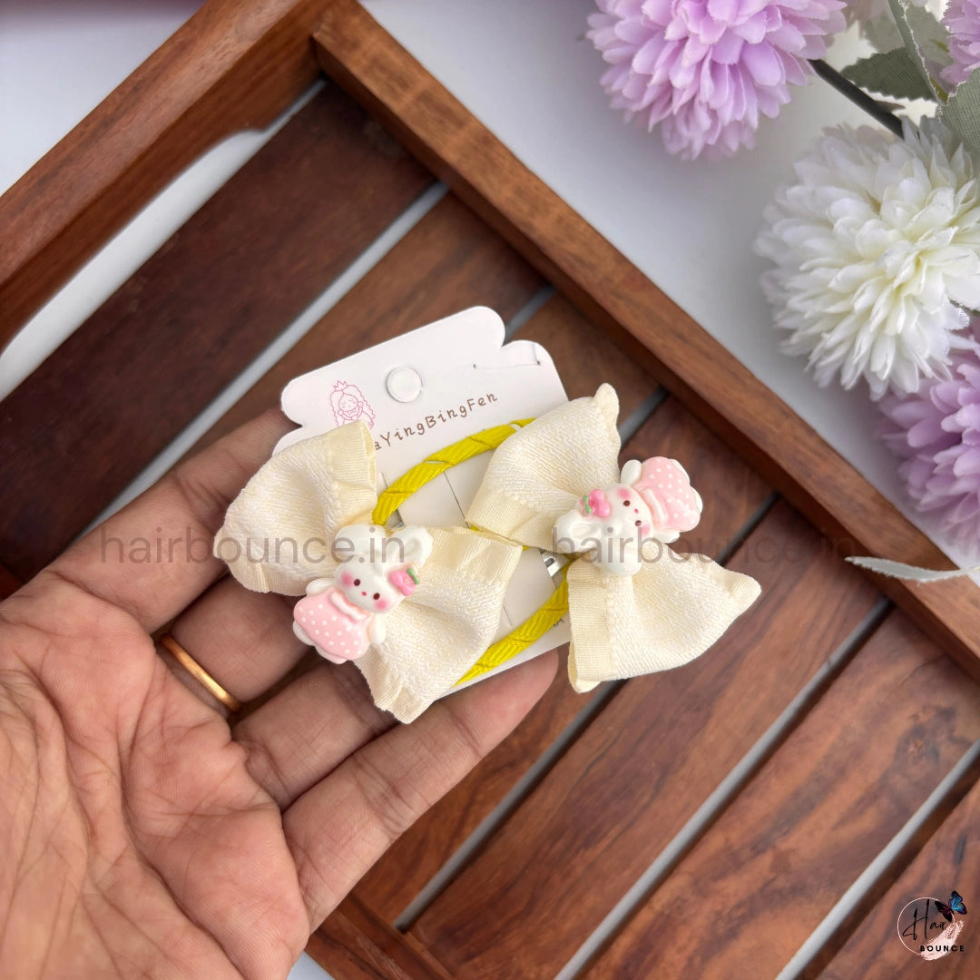 Cherry Charm Kids Bow Hair Ties – Pack of 2