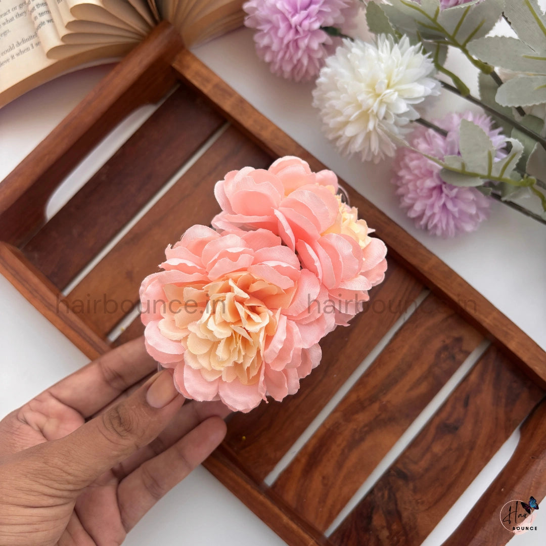 Peony Bloom Curved Hair Clip – Large