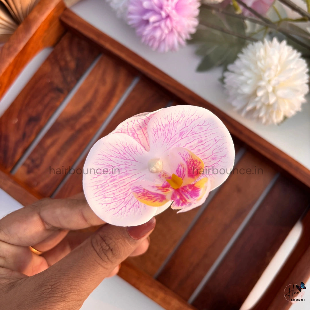 Velvet Orchid Bloom Hair Claw - Medium