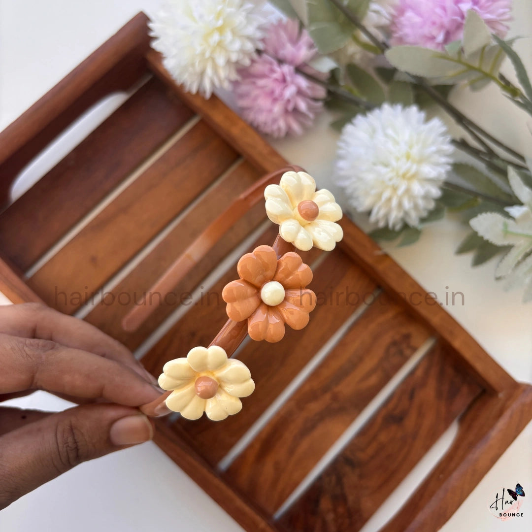 Retro Daisy Hairband – Dual Tone Collection