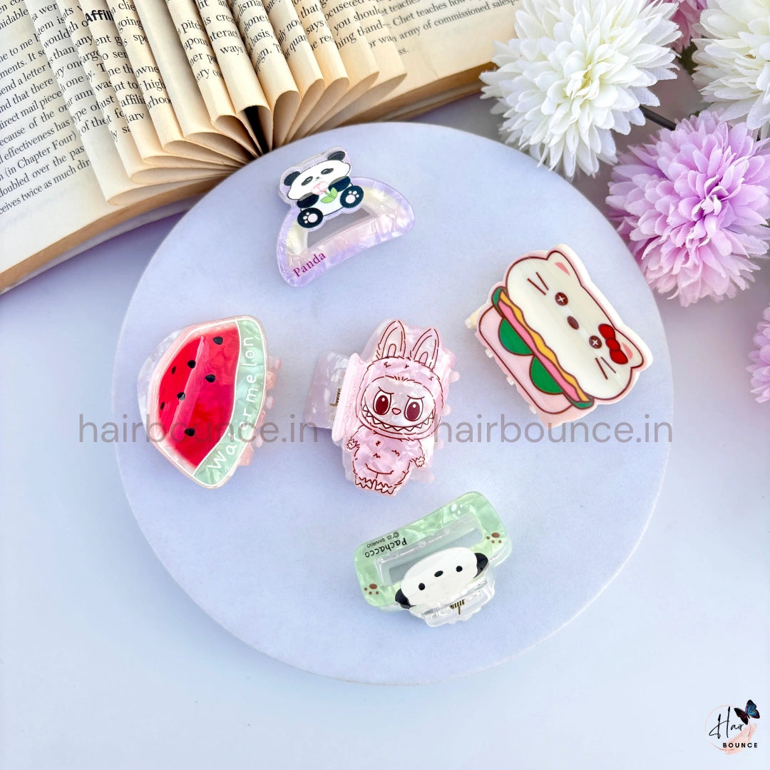 Little Smiles Mini Hair Claw Set – Pack of 5