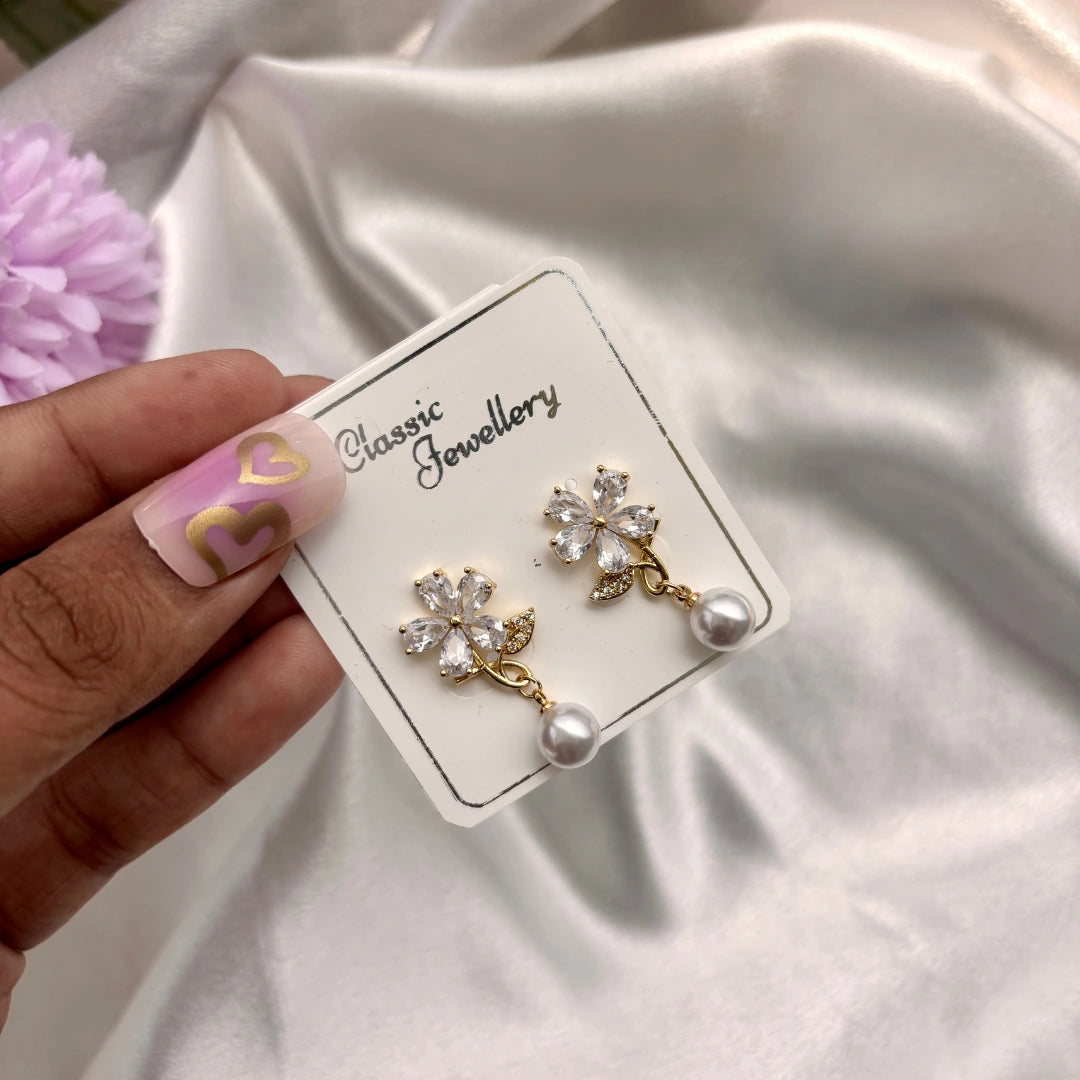 Crystal Blossom Pearl Drops