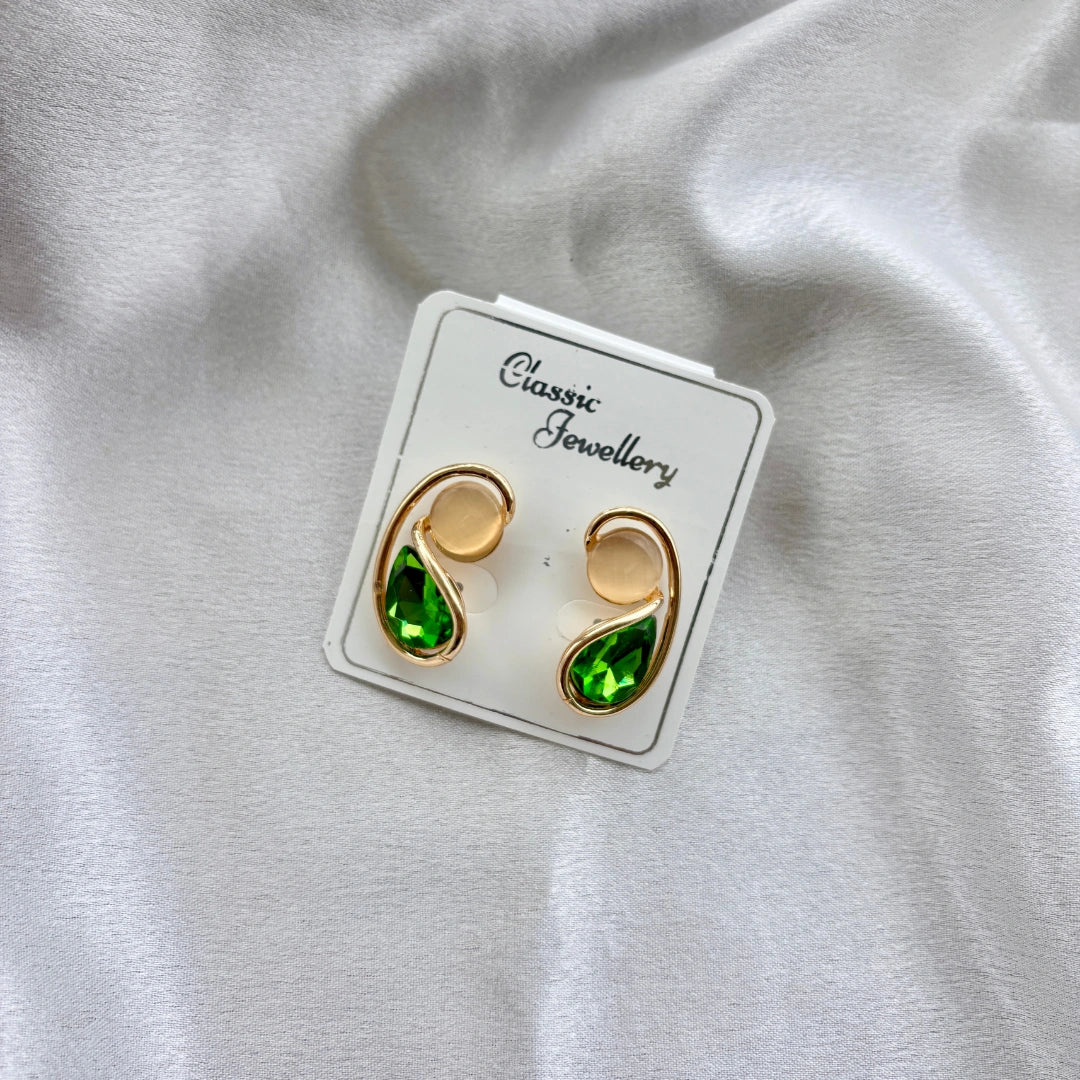 Dual Tone Teardrop Studs
