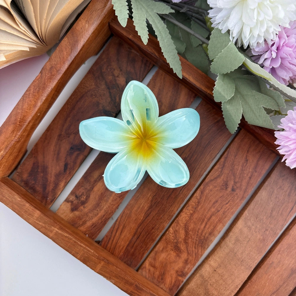Glossy Lilly Flower Hair Claw - Large