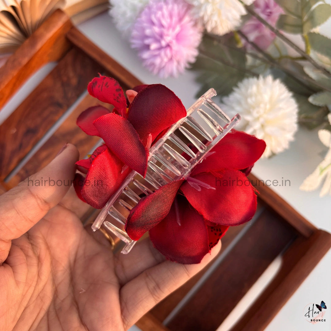 Luxe Petal Orchid Hair Claw - Large