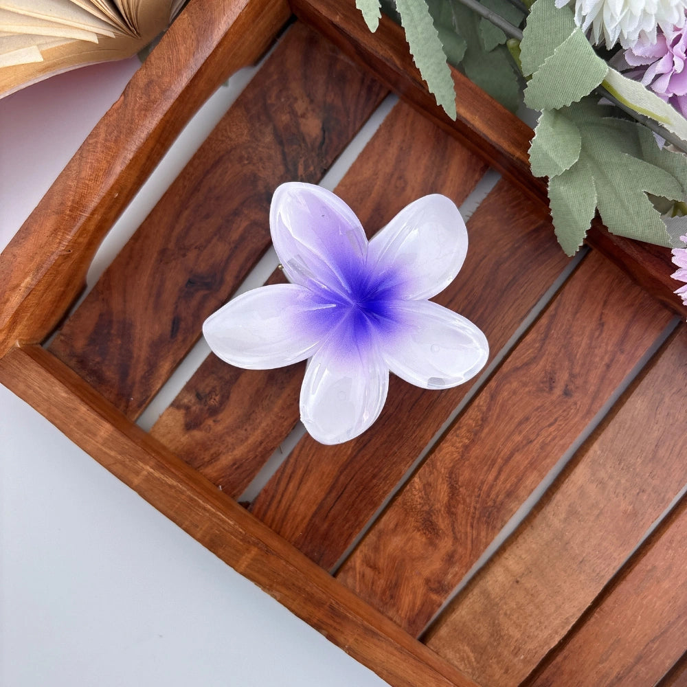Glossy Lilly Flower Hair Claw - Large