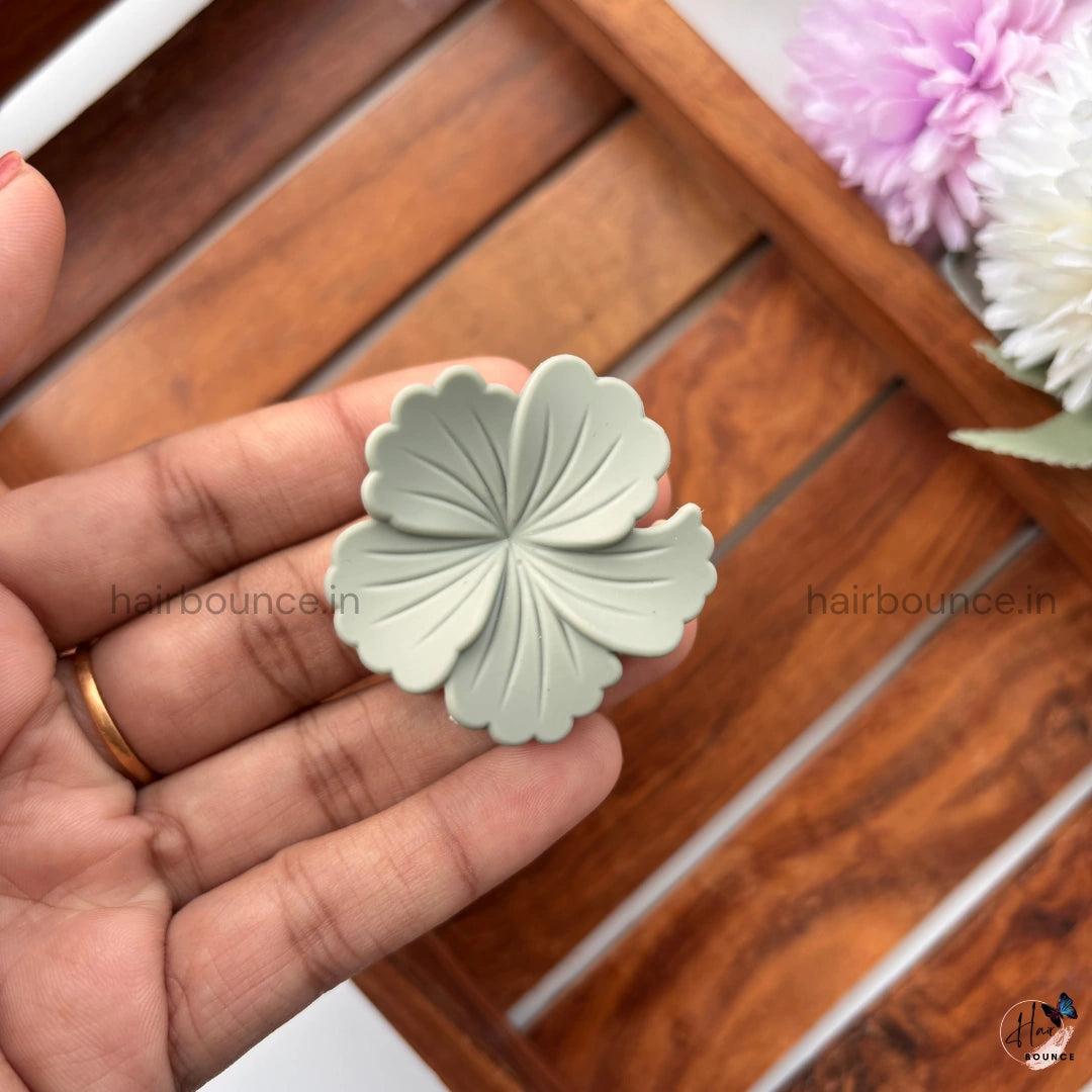 Dual Colour Hibiscus Hair Claw - Small