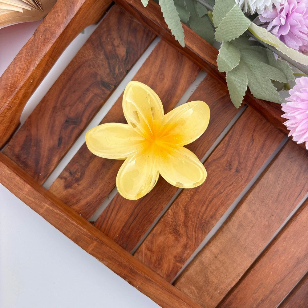 Glossy Lilly Flower Hair Claw - Large