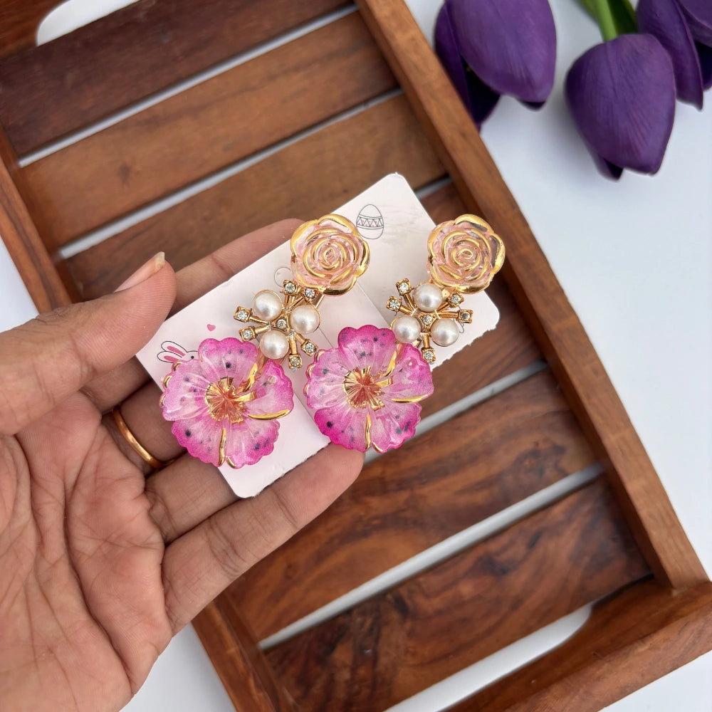 Hibiscus Rose Alligator Clip