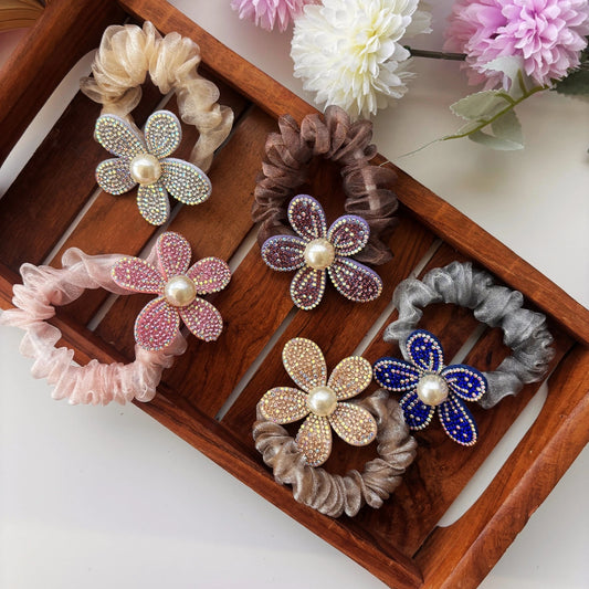 Sparkle Bloom Scrunchie