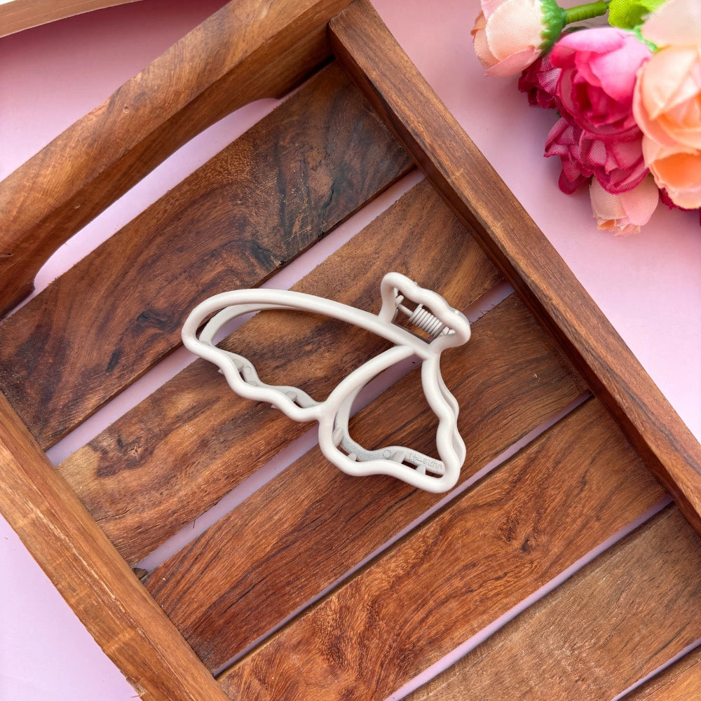 Outline Butterfly Coated Hair Claw - Medium