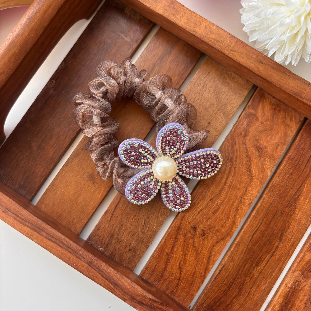 Sparkle Bloom Scrunchie