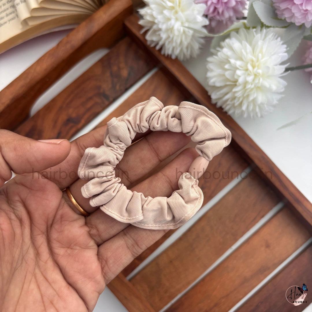 Classic Solid Colour Fabric Hair Scrunchies for Women & Girls