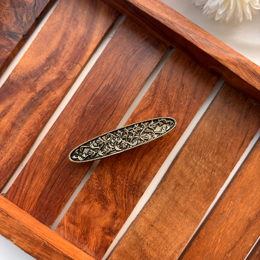 Antique Oval Vine Hair Clip