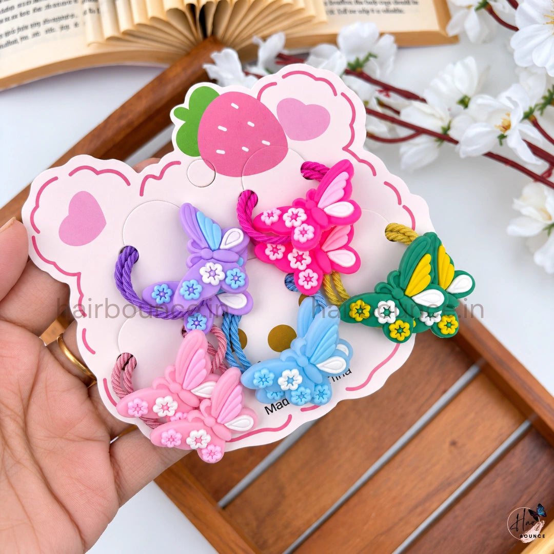 Cute Cartoon Hair Ties for Girls – Set of 5
